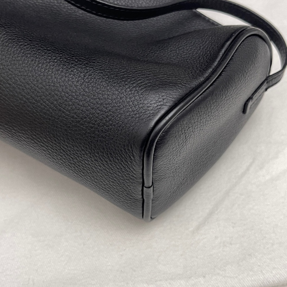 THE ROW Black 90s Zip leather Shoulder Bag Mini handbag Bag w/dust bag - Picture 12 of 16